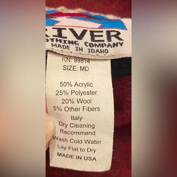 Vintage Wooded River Reversible Wool Blend Long Warm Coat Moose Size Medium - Picture 8 of 11